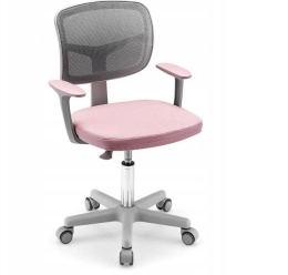 Krzesło dziecięce z regulowaną wysokością Costway HY10195PK różowe