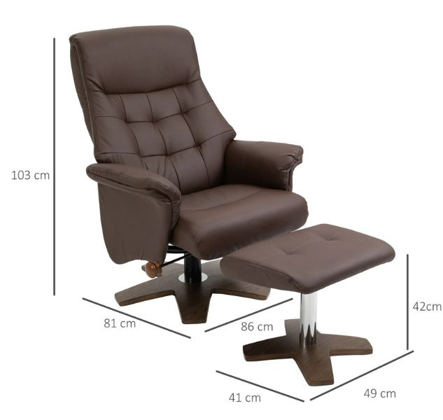 Fotel relaksacyjny z masażem i hokerem