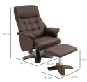 Fotel relaksacyjny z masażem i hokerem