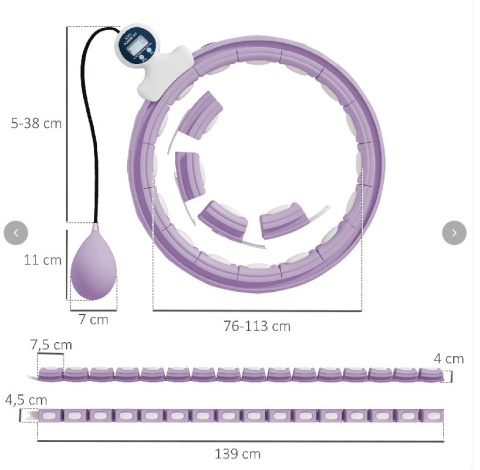 Inteligentny Hula Hoop dla Dorosłych z Piłką Obciążeniową i Licznikiem Inteligentny Hula Hoop dla Dorosłych z Piłką Obciążeniową i Licznikiem