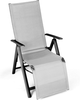 Krzesło leżak ogrodowe VANAGE z podnóżkiem składane KOLORY 57 x 74 x 110 cm