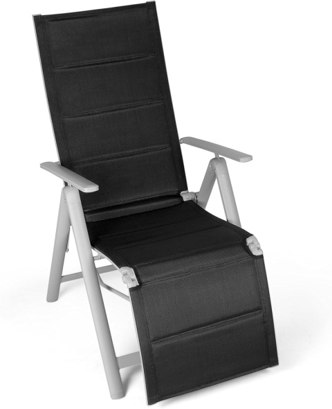 Krzesło leżak ogrodowe VANAGE z podnóżkiem składane KOLORY 57 x 74 x 110 cm Krzesło leżak ogrodowe VANAGE z podnóżkiem składane KOLORY 57 x 74 x 110 cm
