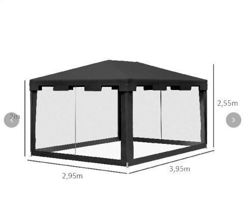 Pawilon ogrodowy SIESTA 395cm x 295cm x 255 cm Pop up Pawilon ogrodowy SIESTA 395cm x 295cm x 255 cm Pop up