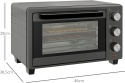 Piekarnik mini 21 l 1400 W 60-minutowy timer mały piekarnik z regulacją temperatury